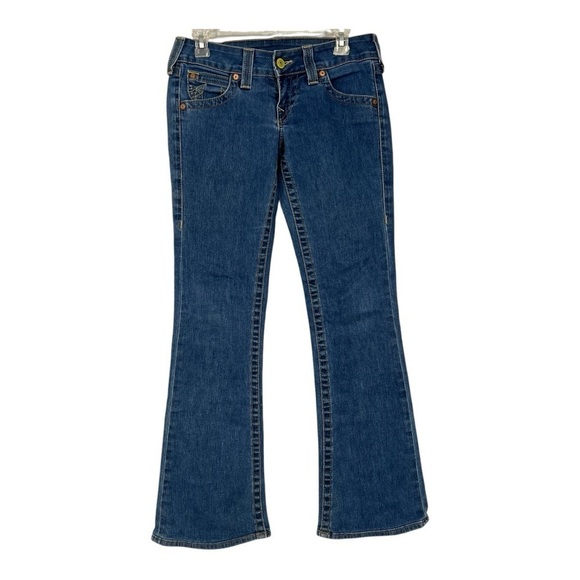 Vintage Y2K True Religion bootcut medium wash jeans retro 1990s rockstar hippie - Picture 14 of 15